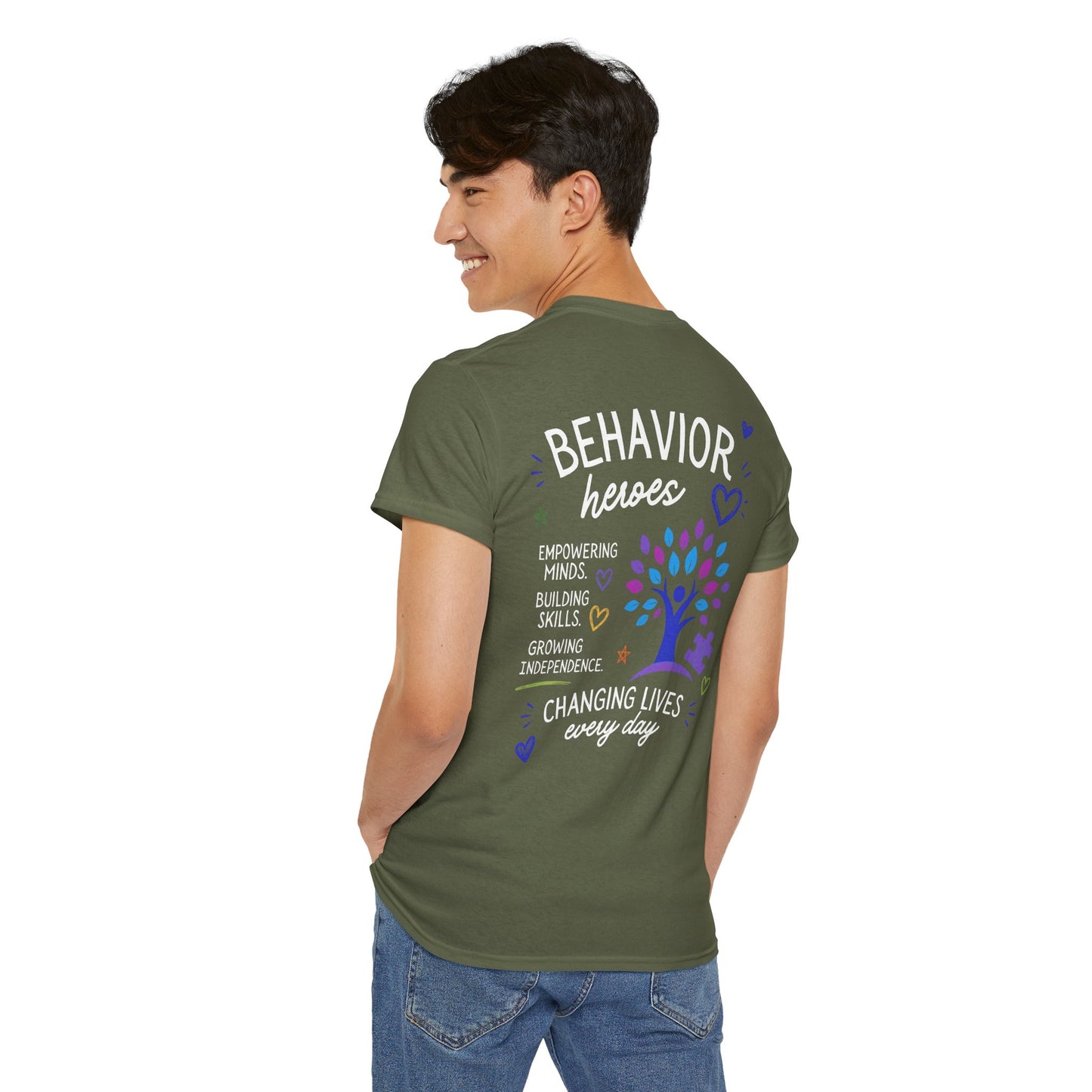 Behavior Heroes T-Shirt — "Changing Lives Every Day" Motivational Tee